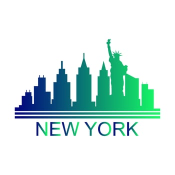 New york skyline illustrated vector