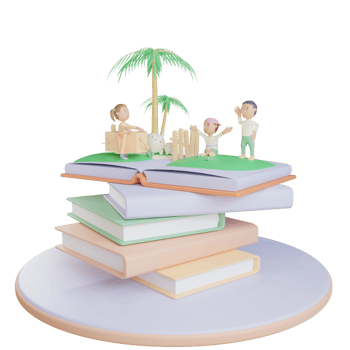 3d children book playing cardboard plane illustration with transparent background png