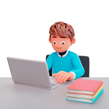 illustration students are using laptops png