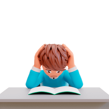 illustration students are dizzy studying png