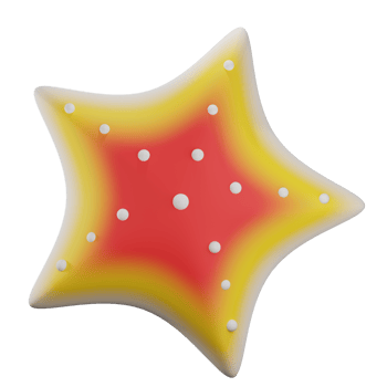 3d starfish illustration with transparent background png
