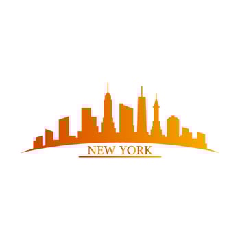 New york skyline illustrated vector