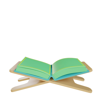 3d holy quran object with transparent background png