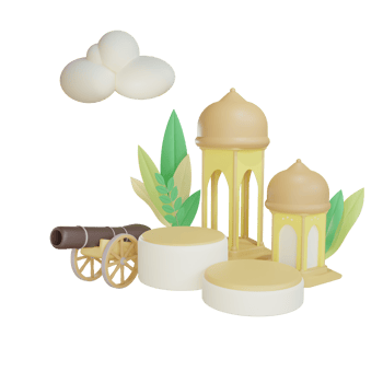 3d Ramadan podium object with transparent background png