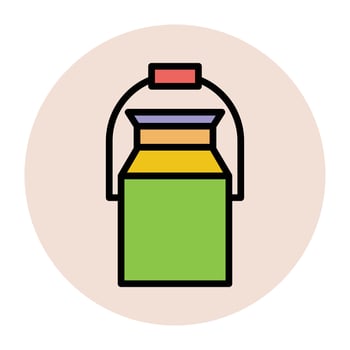 Trendy Milk Can vector
