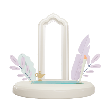 carpet prayer podium with gate illustration 3d render png