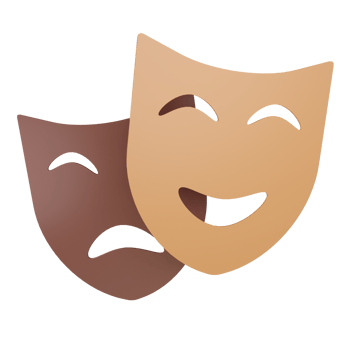 3d happy sad mask illustration with transparent background png