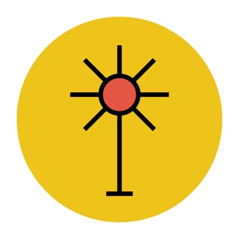 Trendy Light Pole vector