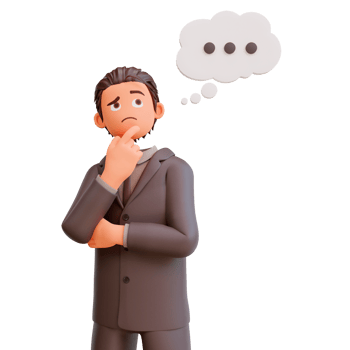 character bussinesman thinking about something png