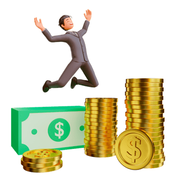 happy rich celebrating income growth png