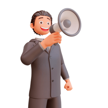 bussinesman with megaphone png