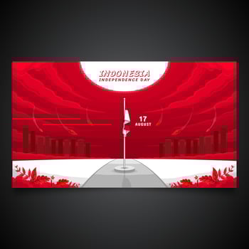 Indonesia independence day Background vector