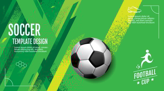 Soccer Template design , Football banner, Sport layout design, vector illustratio