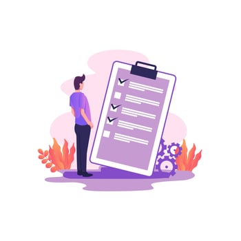 Self management vector flat style illustration design