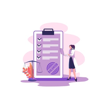 Accountability discipline flat style illustration design vector