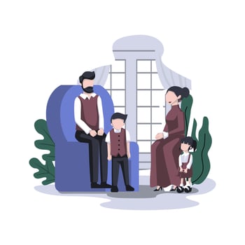 global day of parents flat illustration vector design
