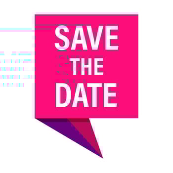 save the date speech bubble banner vector for business, marketing, flyers, sticker, banners, presentations and posters. illustration