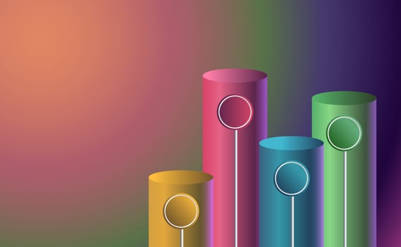 Display for Products. jewelery and cosmetics on stage. Brand and packaging design templates. vector illustration