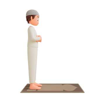 illustration muslim boy praying png