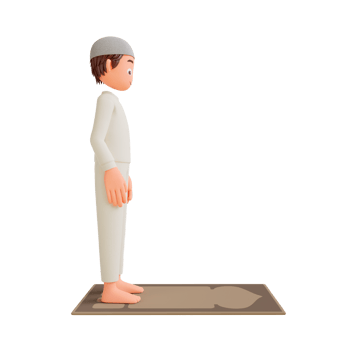 illustration muslim boy praying png