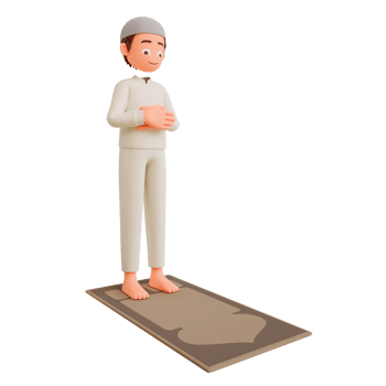 illustration muslim boy praying png