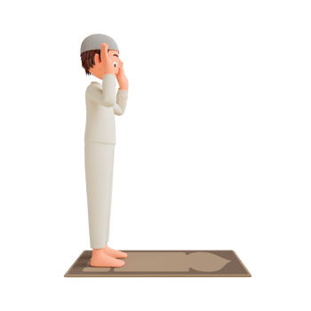 illustration muslim boy praying png