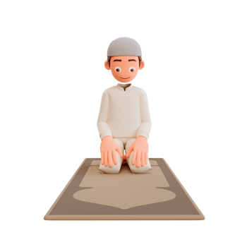 illustration muslim boy praying png