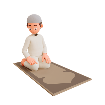 illustration muslim boy praying png