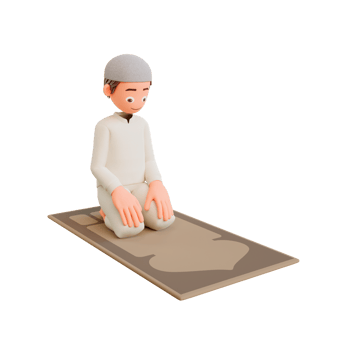 illustration muslim boy praying png