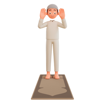illustration muslim boy praying png
