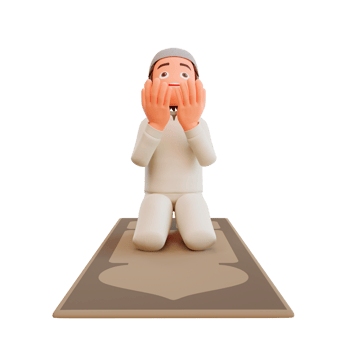 illustration muslim boy praying png