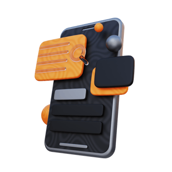 Mobile phone with list icon png