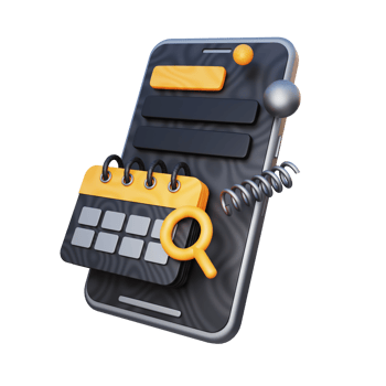 Mobile phone with calender icon png