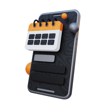 Mobile phone with calender icon png
