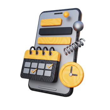 Mobile phone with calender icon png