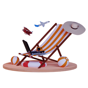 3d travel when summer holiday icon png