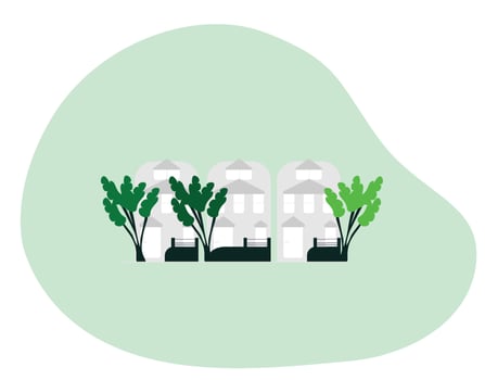 Empty Street Illustration Flat Design vector