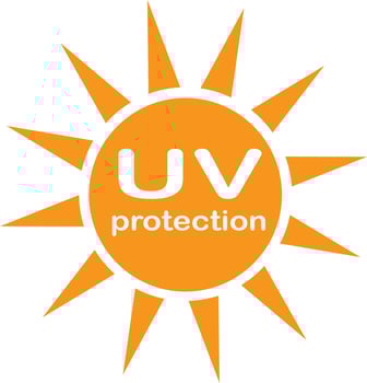 uv protection logo and icon. ultraviolet symbol. sun protection sign. vector
