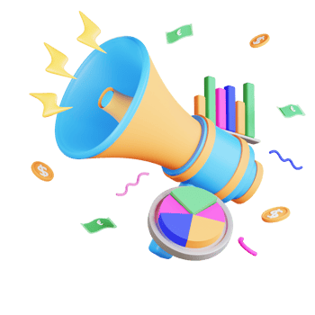 3D Megaphone Business Illustration png