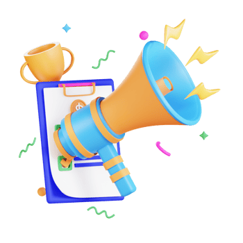 3D Megaphone Business Illustration png