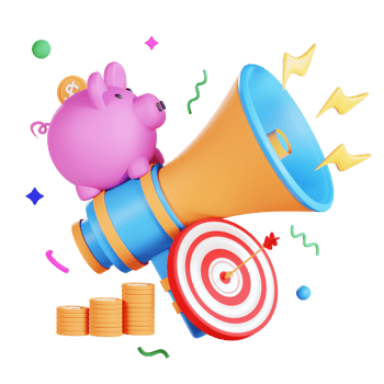 3D Megaphone Business Illustration png
