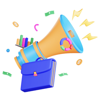 3D Megaphone Business Illustration png