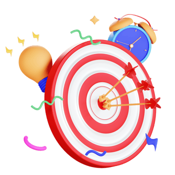 3D target business illustration png