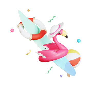 3d Summer Icon Illustration png