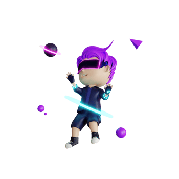 3d cute boy metaverse play vr png