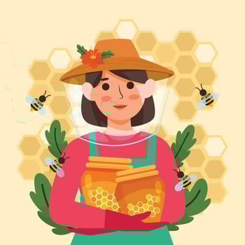 Bee Keeper Female Character vector