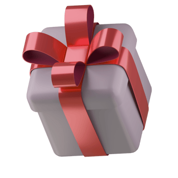 Realistic 3d white gift box with red glossy ribbon bow isolated on transparent  background. 3d render isometric modern holiday surprise box. Realistic icon for present, birthday or wedding banners png