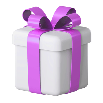 Realistic 3d white gift box with golden glossy ribbon bow isolated on transparent background. 3d render isometric modern holiday surprise box. Realistic icon for present, birthday or wedding banners png