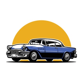 classic retro car vector illustration design