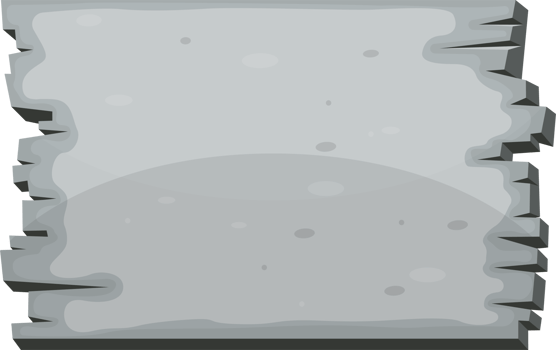 Concrete board in cartoon style clip art png